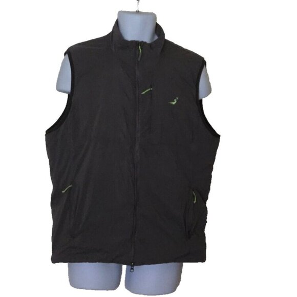Peter Millar Crown Sport Golf Synthetic Puffer Vest Full Zip gray size L - Picture 4 of 11